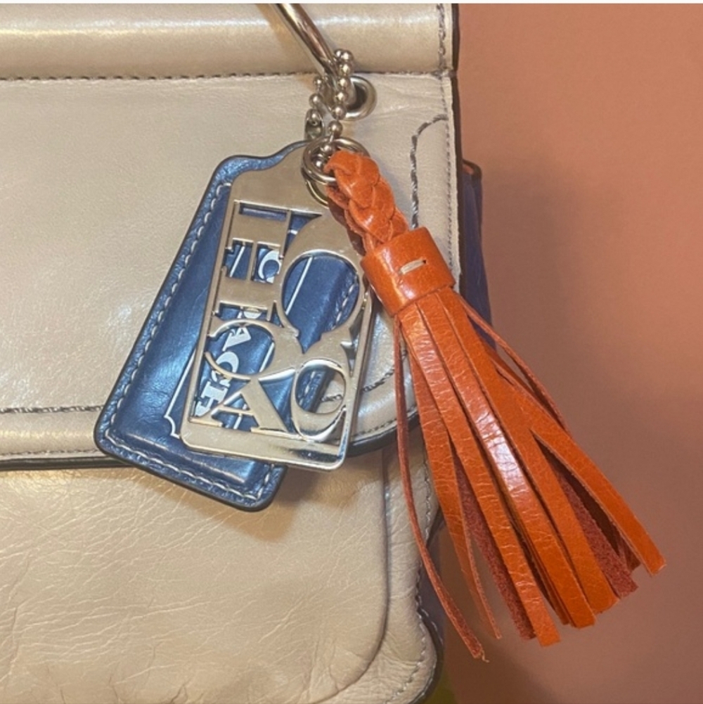 COACH LEGACY-Color Block City Willis Shoulder Crossbody Bag Gray Blue Orange - Picture 10 of 13